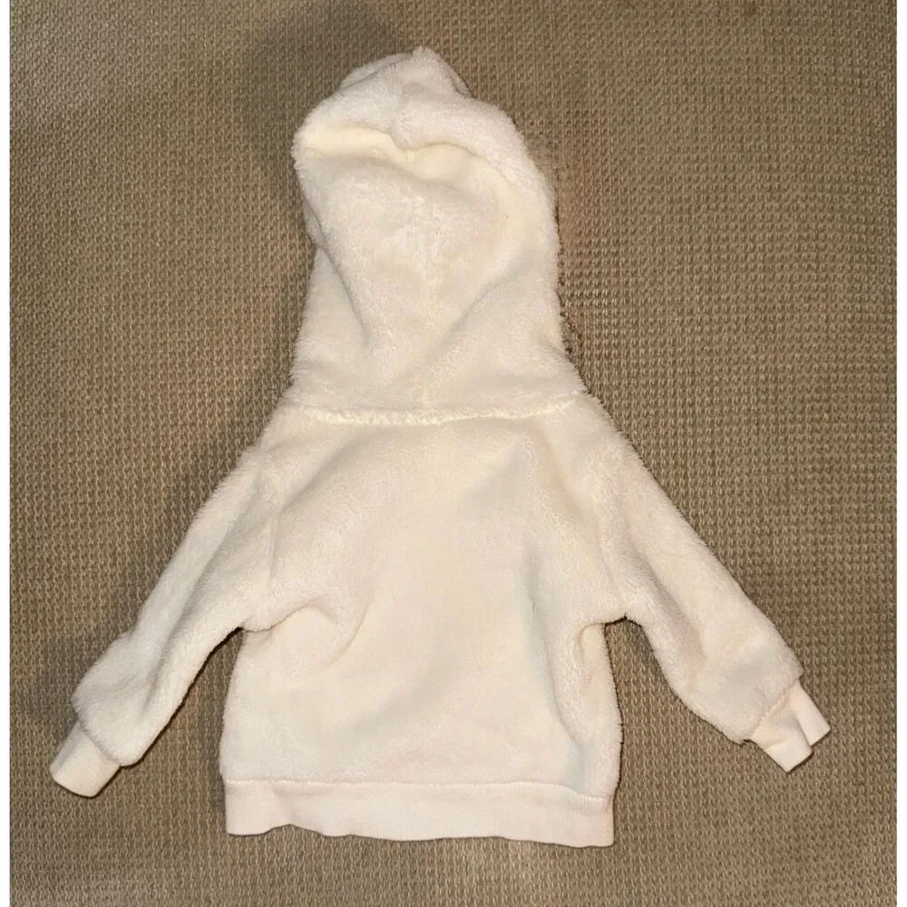 Carter's Unisex Baby Bear Hoodie Sweatshirt Cream 3 Months Cute Pullover NWOT